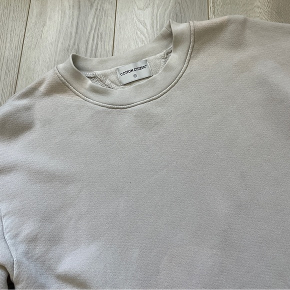 Cotton Citizen Oversized Crewneck Long Sleeve Sweater Cement Gray (XSmall) - Picture 7 of 10